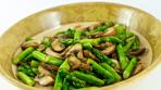 Oven Roasted Mushrooms & Asparagus