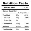 How Many Calories Are In A Salmon Salad Roll?